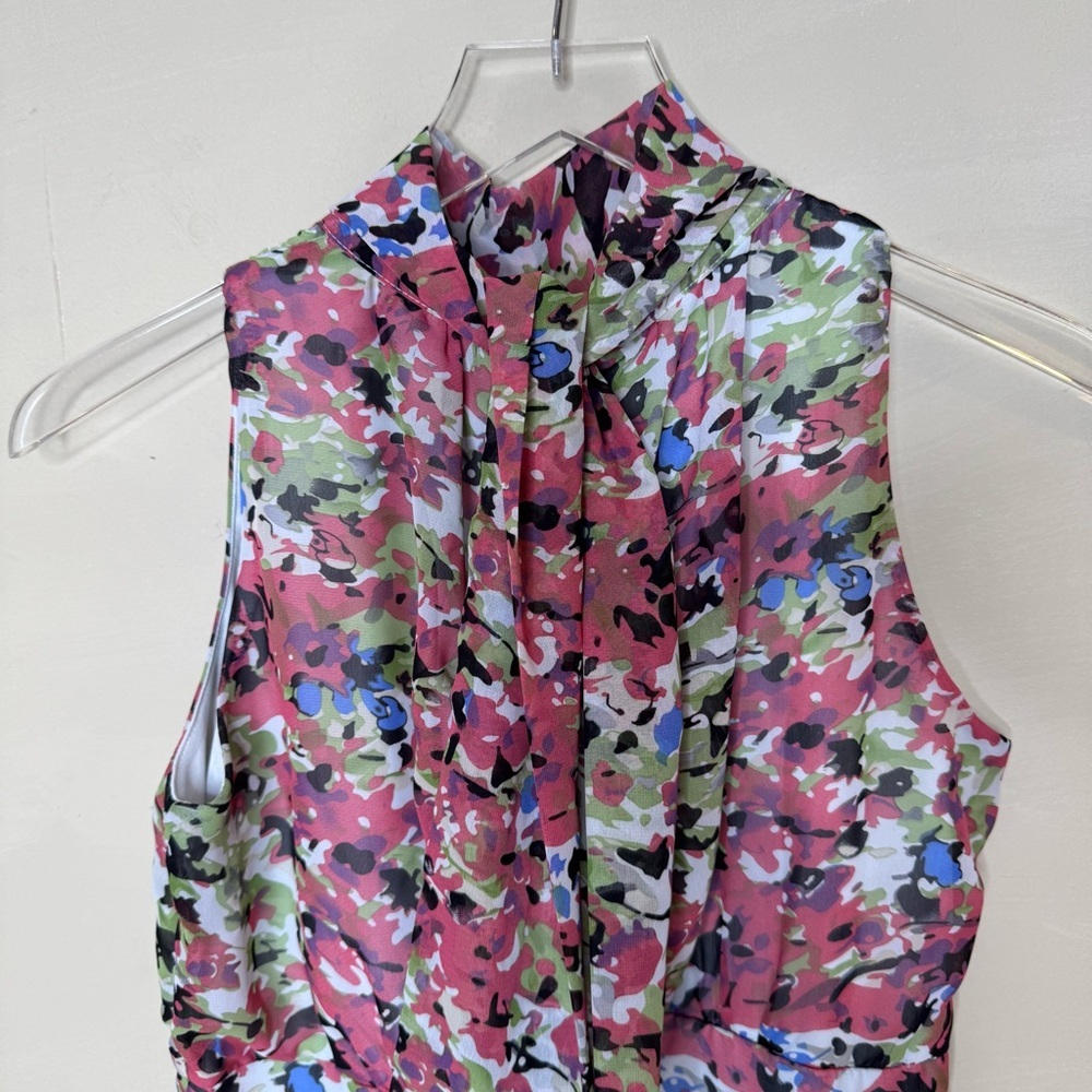 ILE New York Floral Sleeveless Fit & Flare Dress Size 6 Pink Multicolor - Picture 4 of 10